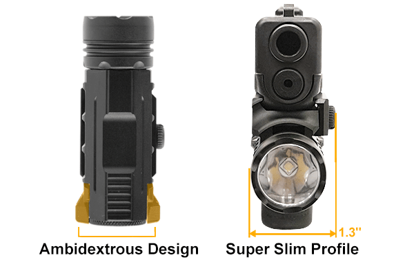 Тактический фонарь Leapers UTG LT-ELP123R-A, светодиод 24mm 3V LED IRB, 400люм, Weaver, изображение 2